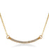 Diamond Pave Curved Necklace in 14k Solid Gold - JCarat