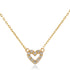 Diamond Small Heart Necklace in 14k Solid Gold - JCarat