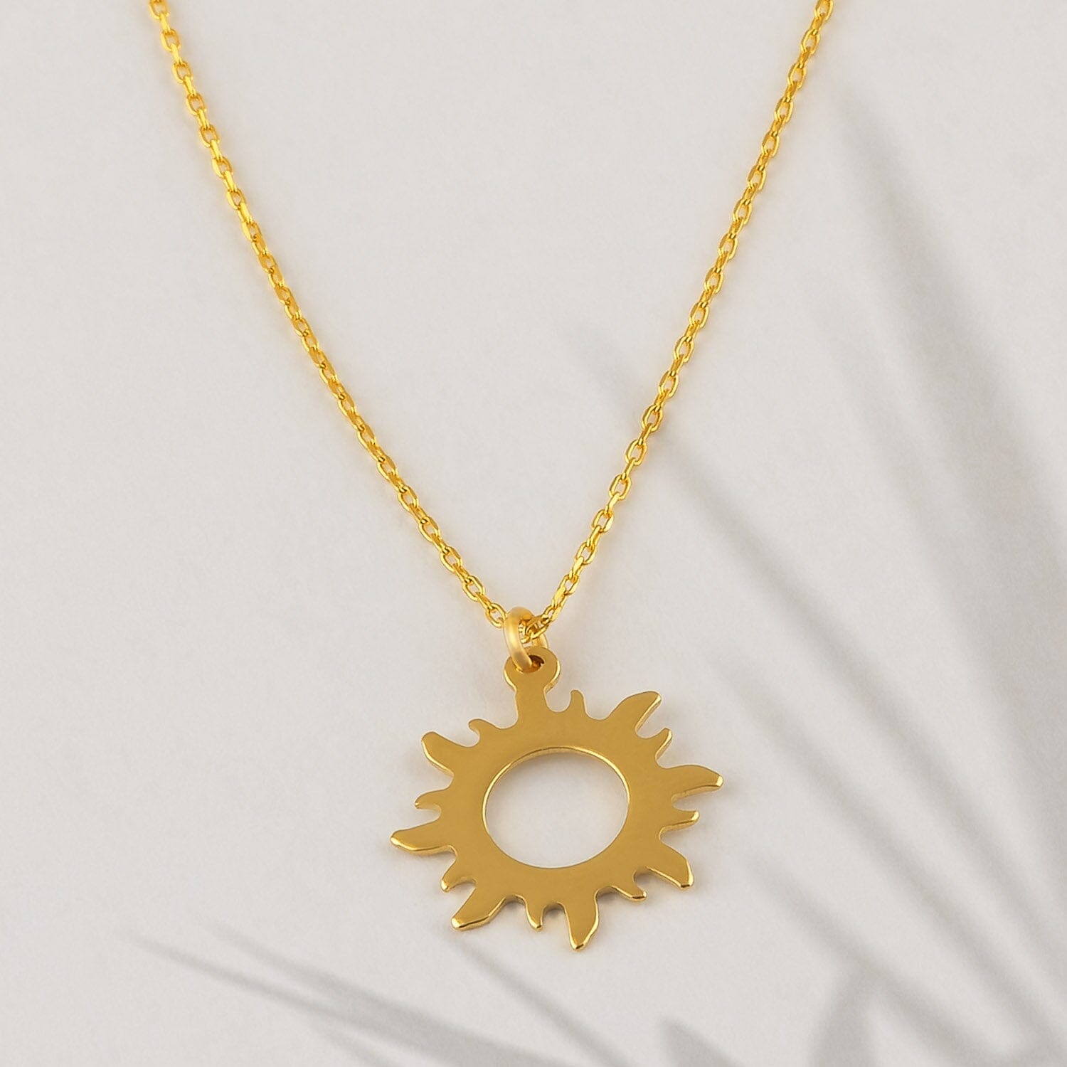 Gold Sun Swirl Pendant Necklace - FantaSea Jewelry