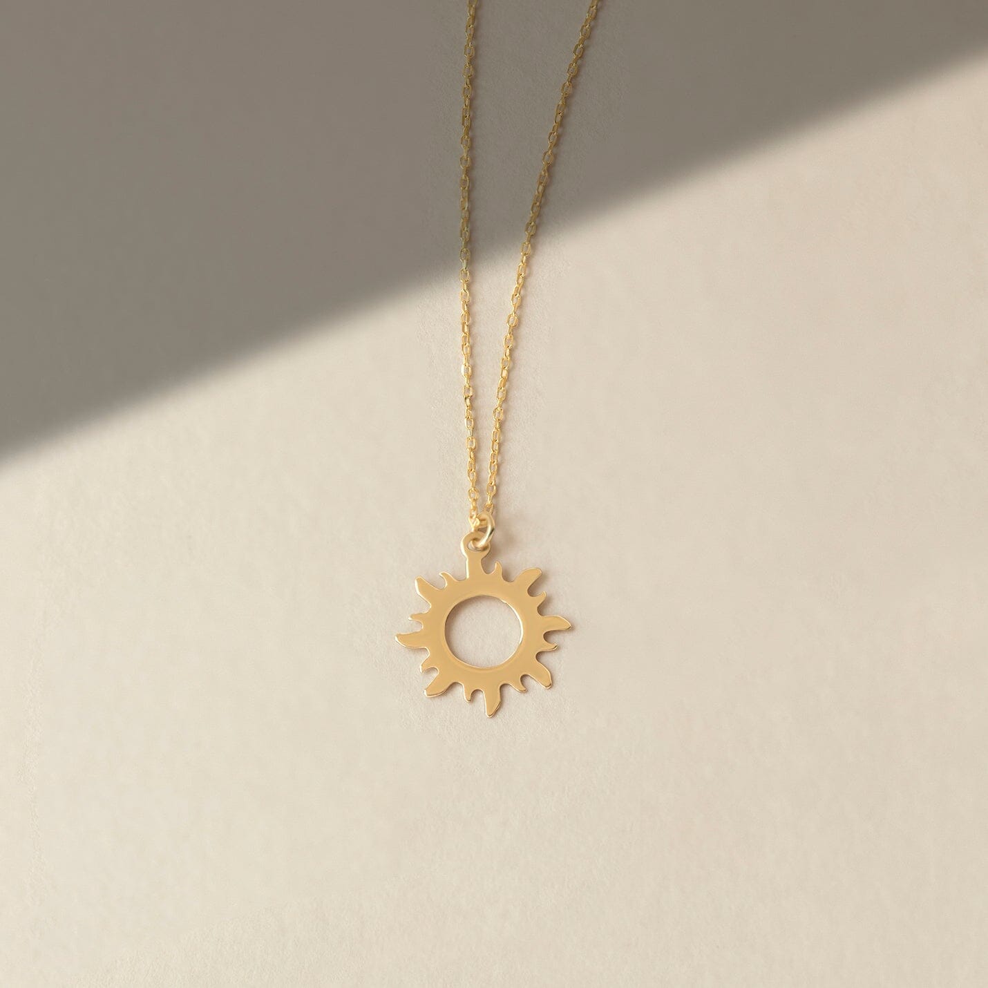 14k Gold Sunshine Pendant Necklace - JCarat