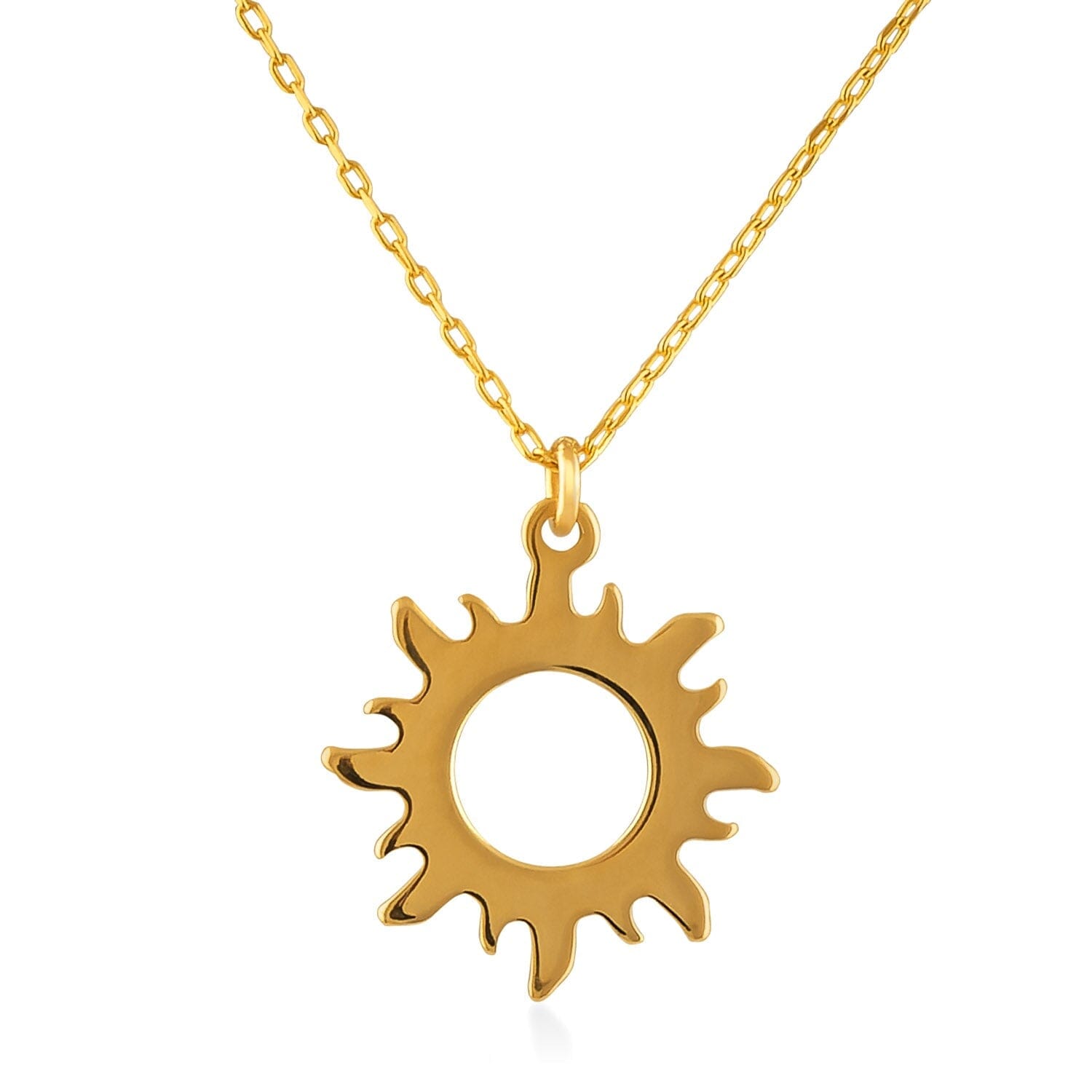 14k Gold Sunshine Pendant Necklace - JCarat