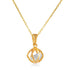 14k Solid Gold Cage Pendant Necklace - JCarat