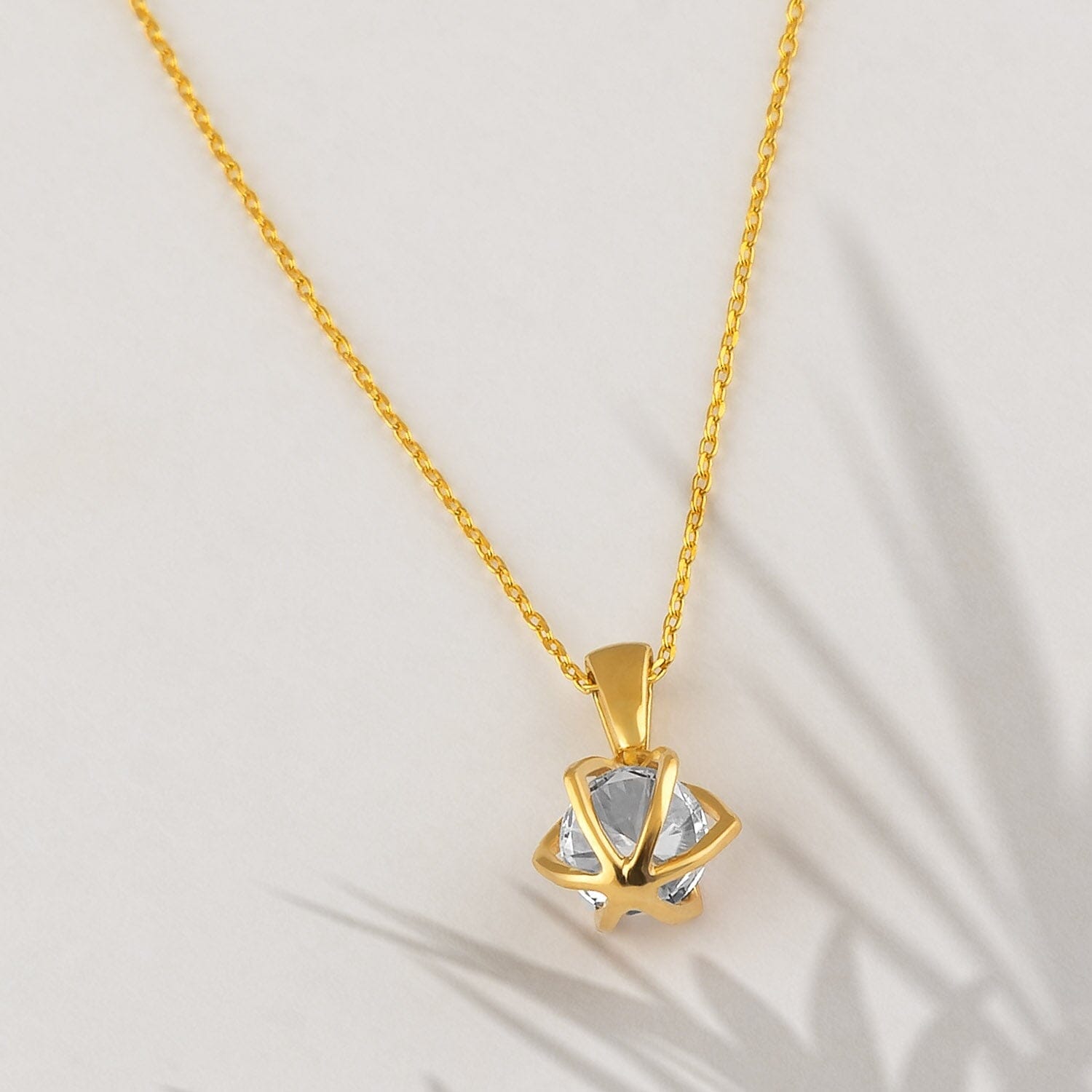 14k Solid Gold Cage Pendant Necklace - JCarat