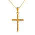 14k Solid Gold Cross Slip Pendant Necklace - JCarat