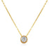 14k Solid Gold Minimal Dainty Floating CZ Pendant Necklace - JCarat