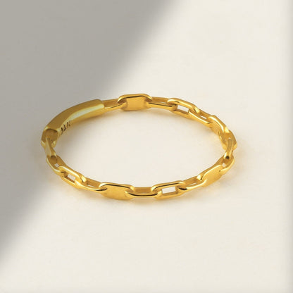 Chain Ring in 14k Solid Gold - JCarat