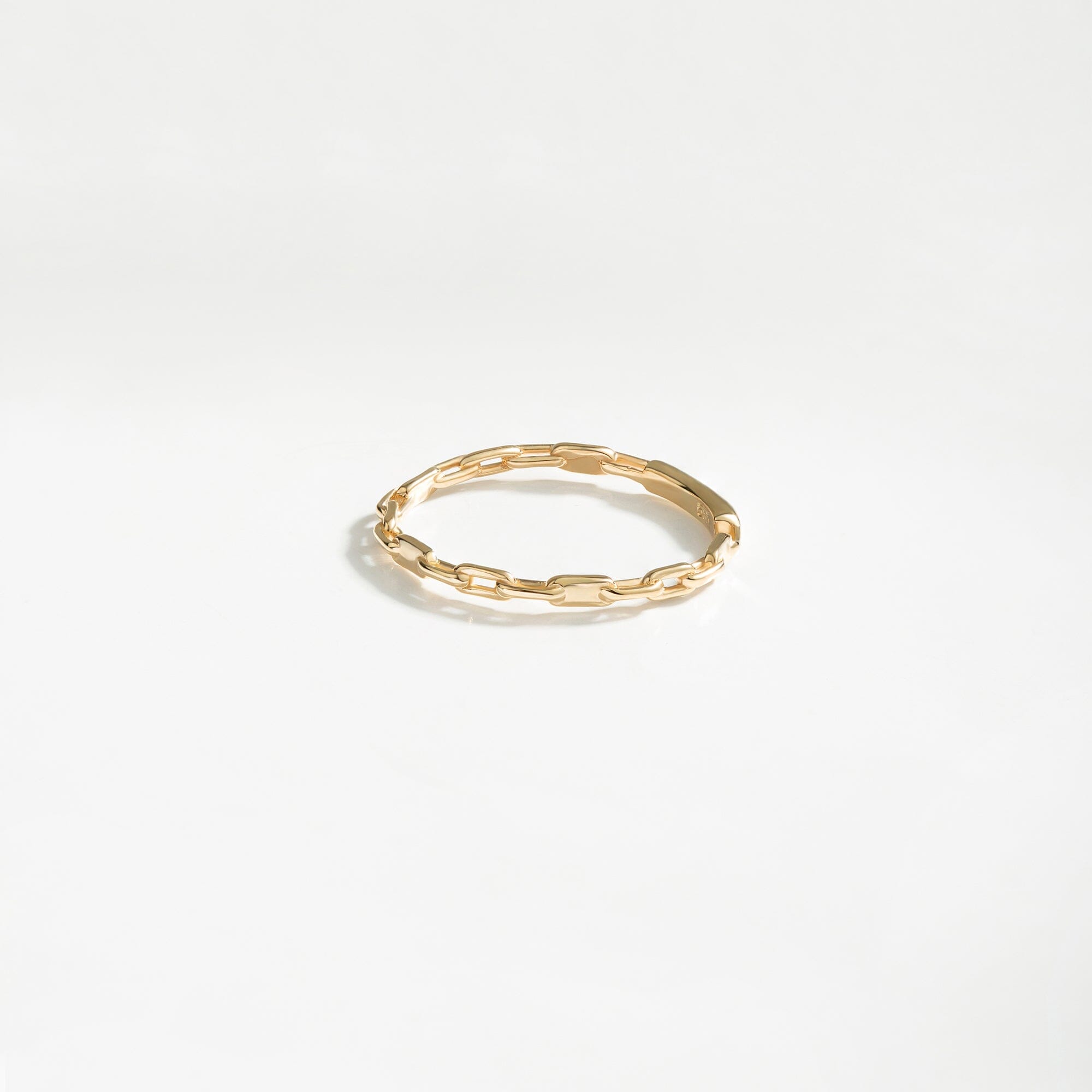 Chain Ring in 14k Solid Gold - JCarat