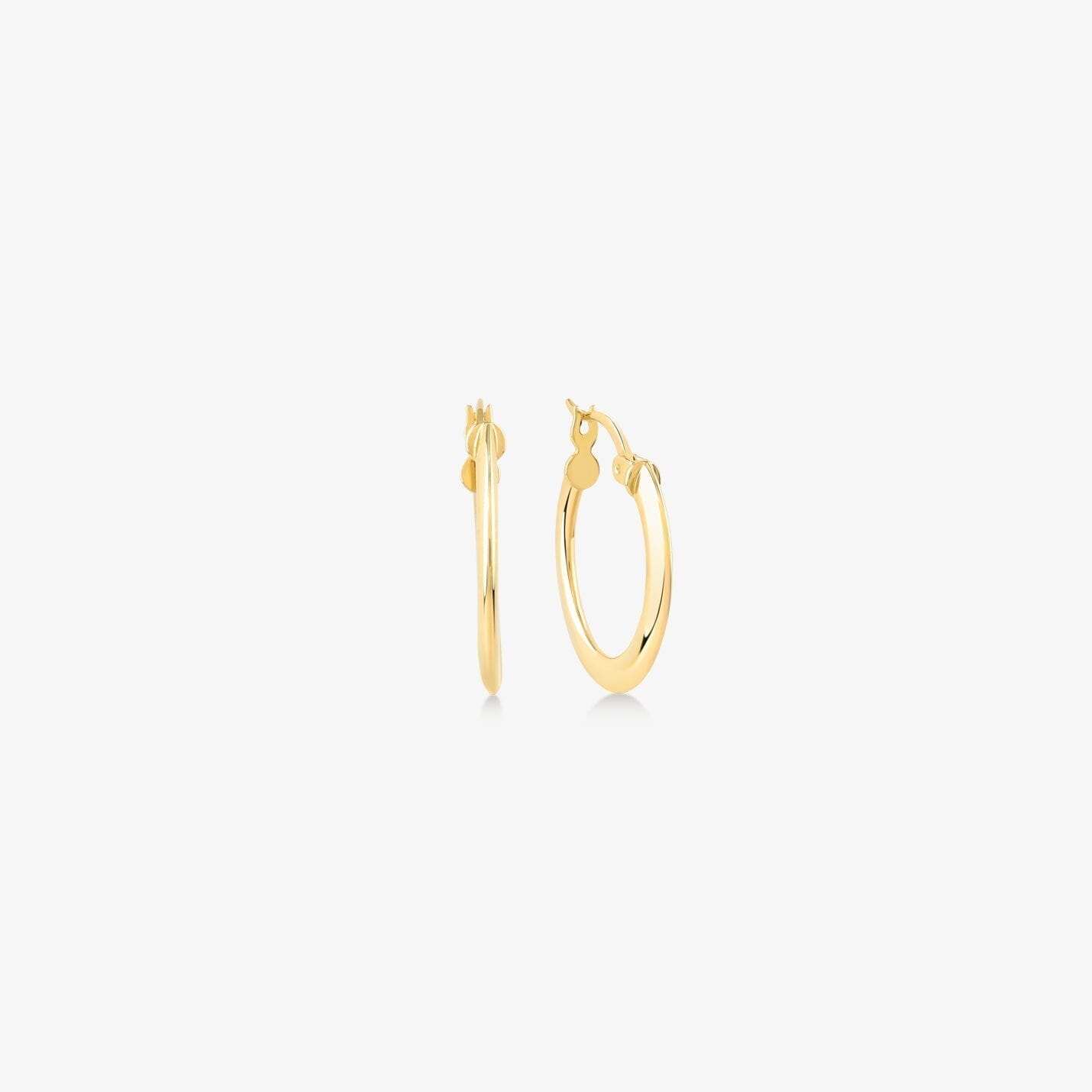 Circle Hoops in 14k Solid Gold - JCarat