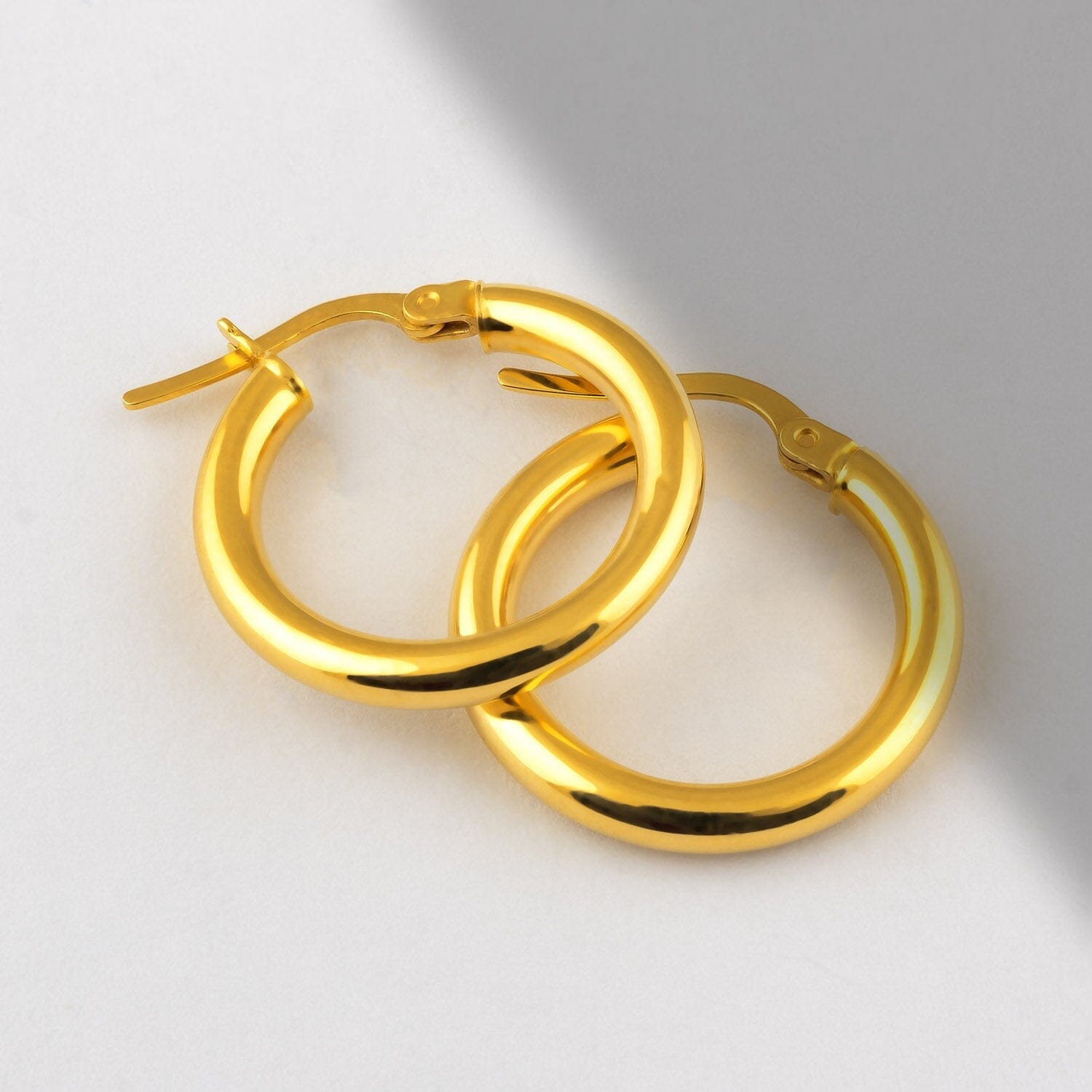 Classic Hoops in 14k Solid Gold - JCarat