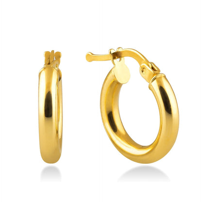 Classic Hoops in 14k Solid Gold - JCarat