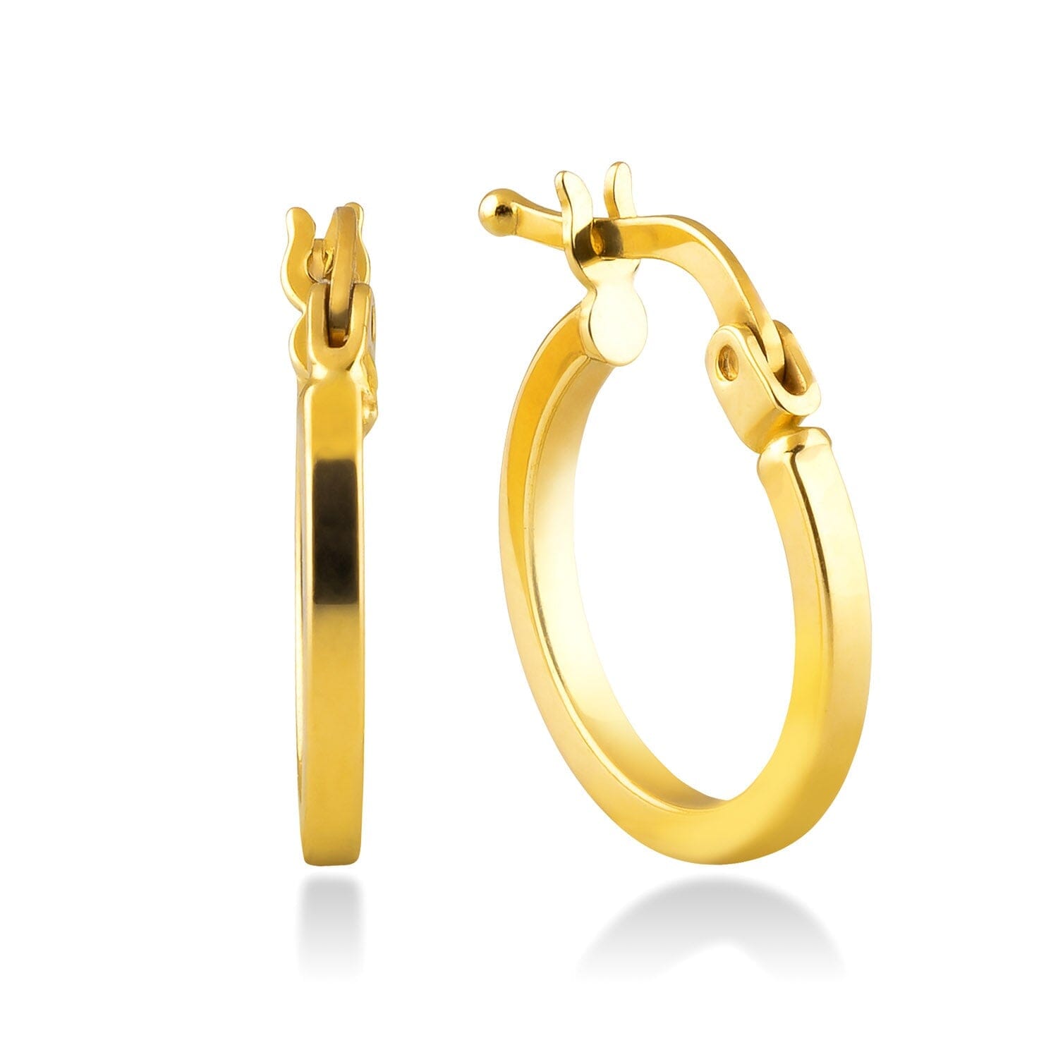 Classic Hoops in 14k Solid Gold - JCarat