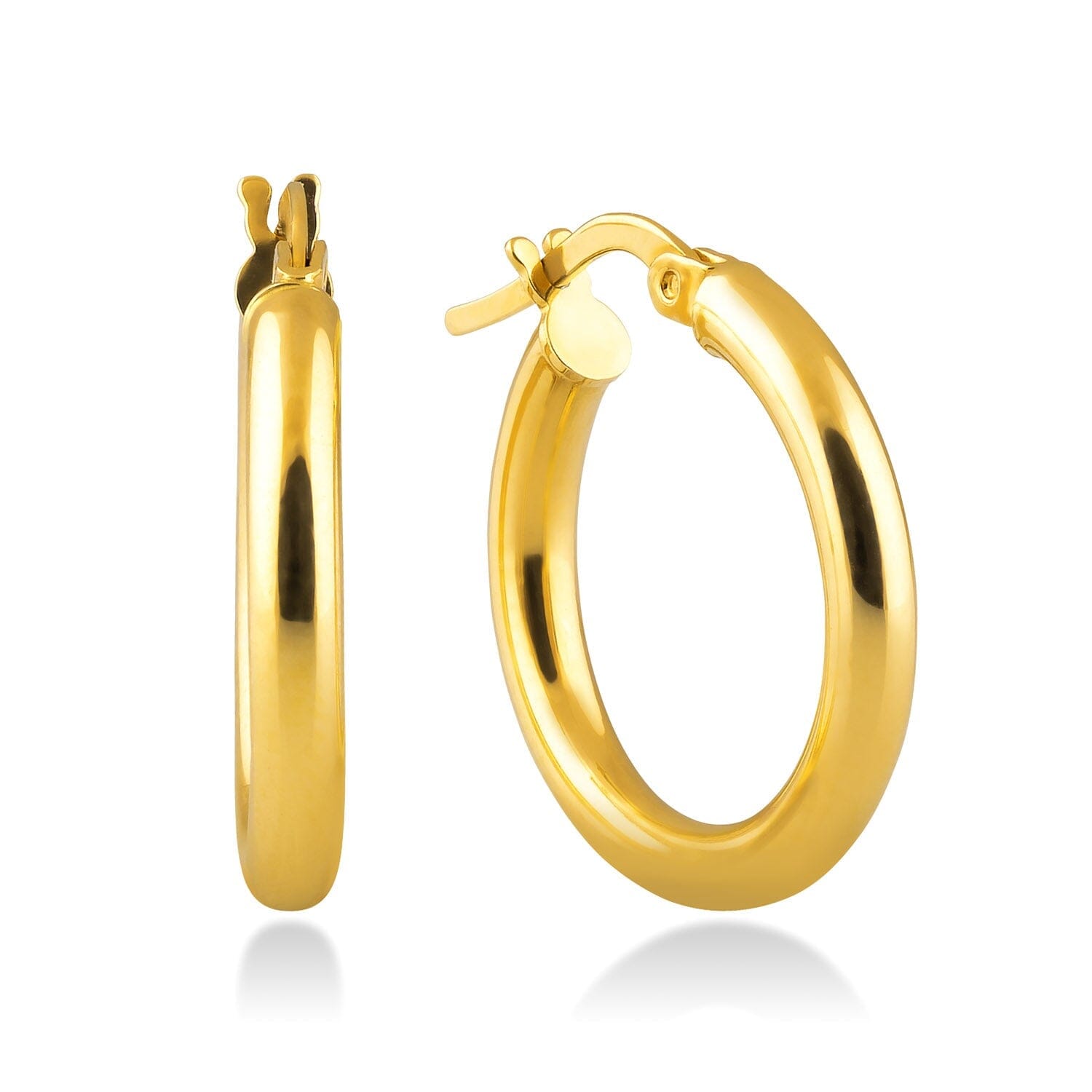 Classic Hoops in 14k Solid Gold - JCarat