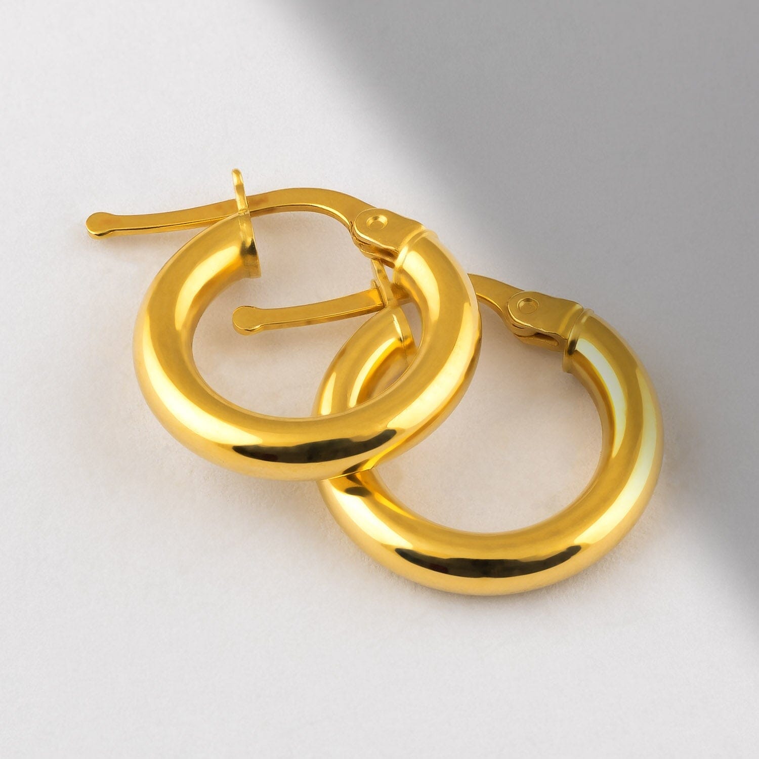 Classic Hoops in 14k Solid Gold - JCarat