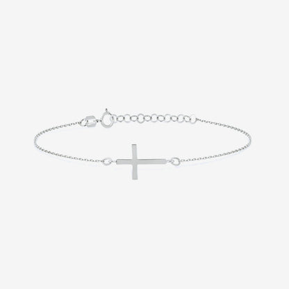 Cross Bracelet in 14k Solid Gold - JCarat