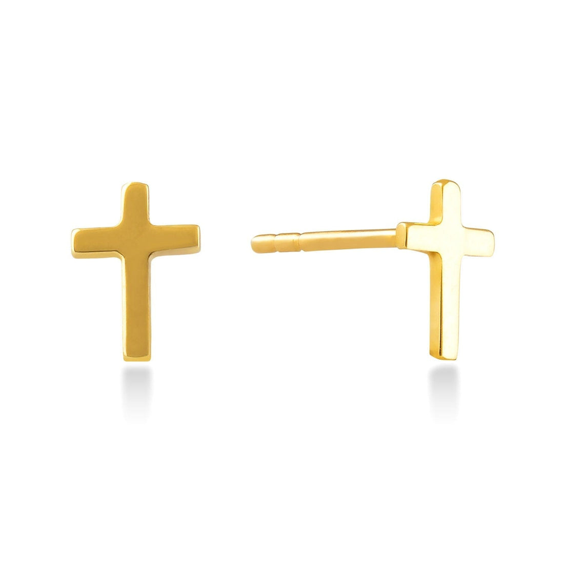 Cross Earrings in 14k Solid Gold - JCarat