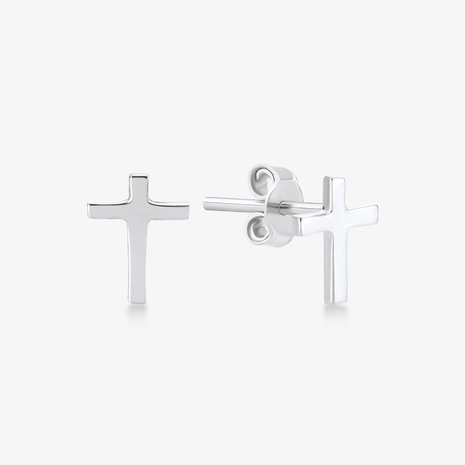 Cross Earrings in 14k Solid Gold - JCarat