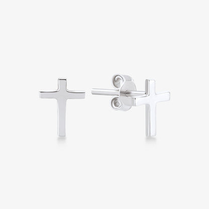 Cross Earrings in 14k Solid Gold - JCarat