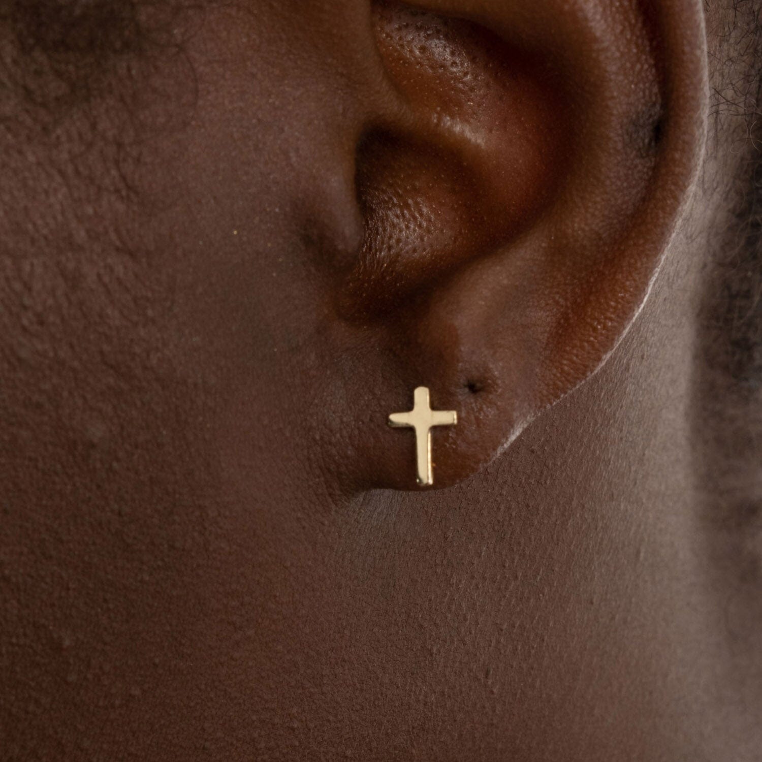 Cross Earrings in 14k Solid Gold - JCarat