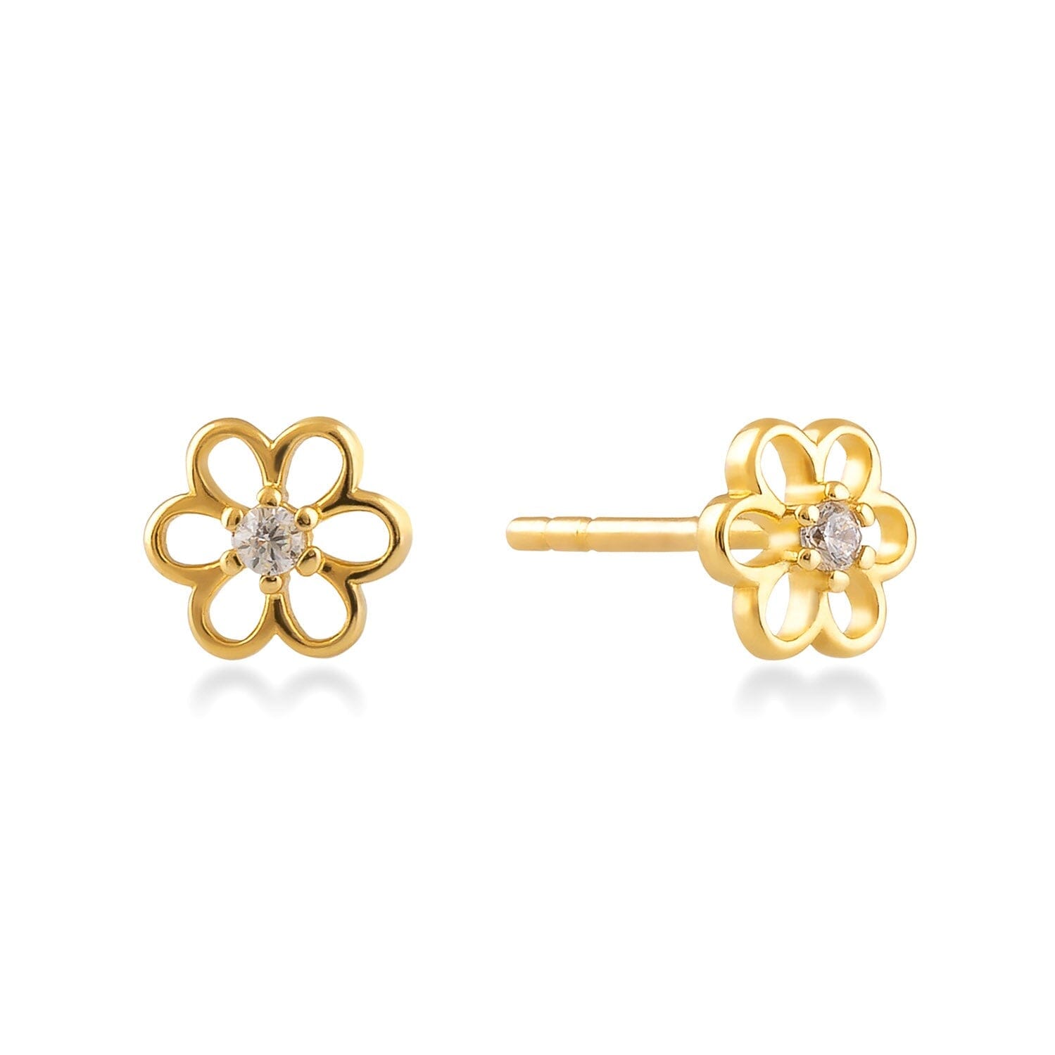 Daisy Earrings in 14k Solid Gold - JCarat