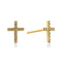 Diamond Cross Earrings in 14k Solid Gold - JCarat