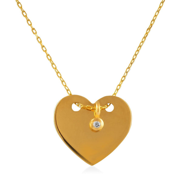 diamond custom heart necklace in 14k solid gold 869058 grande