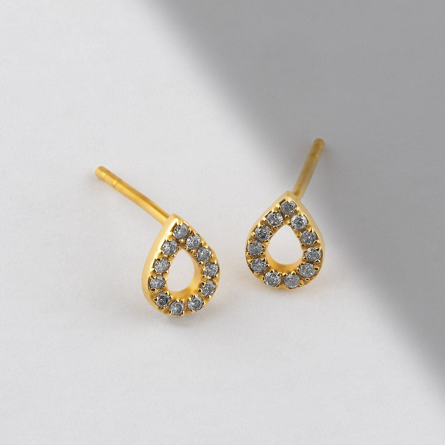 Diamond Drop Earrings in 14k Solid Gold - JCarat