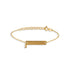 Diamond Engravable Bar Bracelet in 14k Solid Gold - JCarat