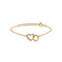 Diamond Heart and Circle Bracelet in 14k Solid Gold - JCarat