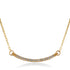 Diamond Pave Curved Necklace in 14k Solid Gold - JCarat