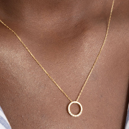 Diamond Ring Necklace in 14k Solid Gold - JCarat