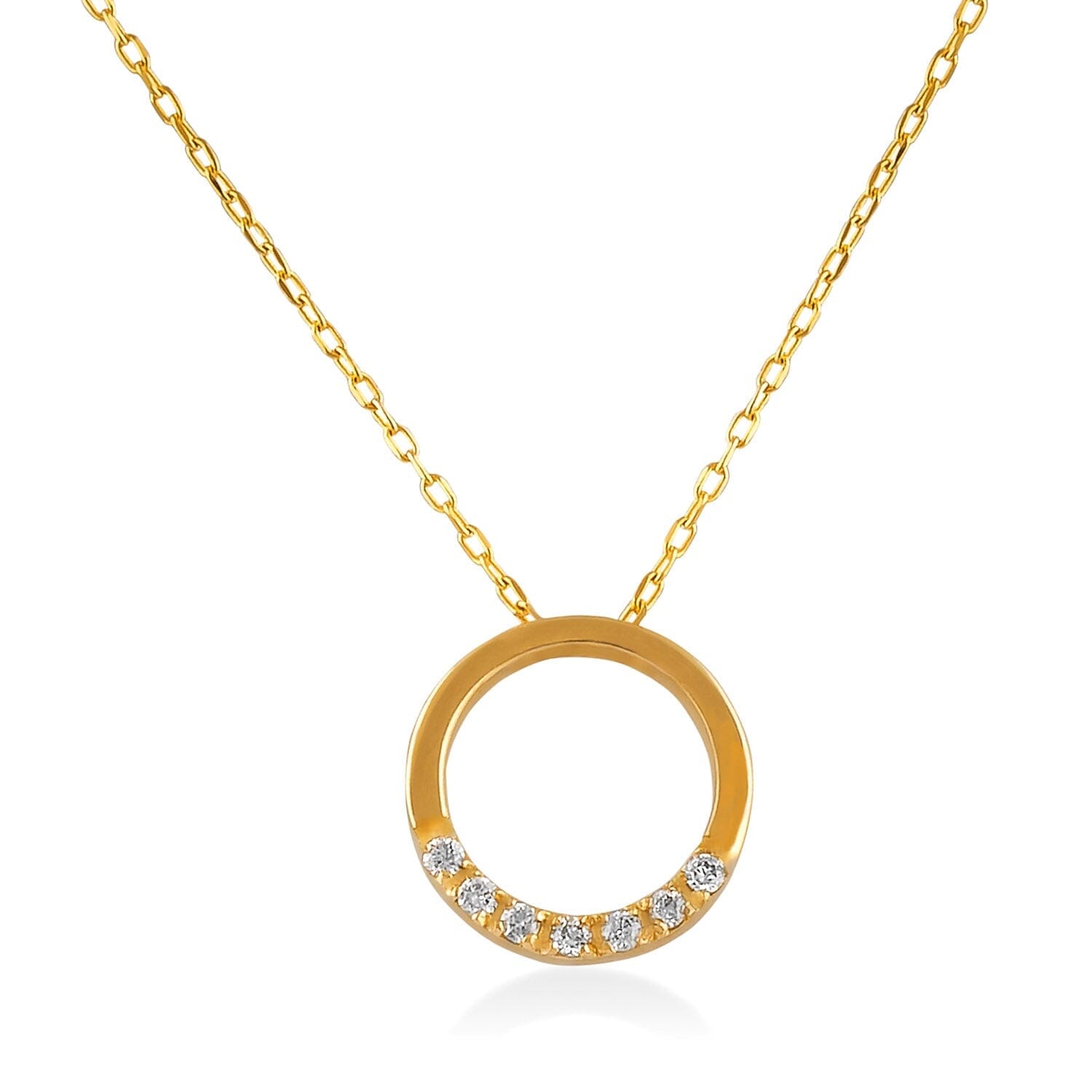 Diamond Ring Necklace in 14k Solid Gold - JCarat