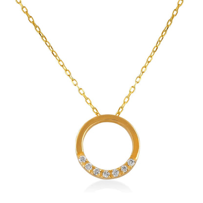 Diamond Ring Necklace in 14k Solid Gold - JCarat