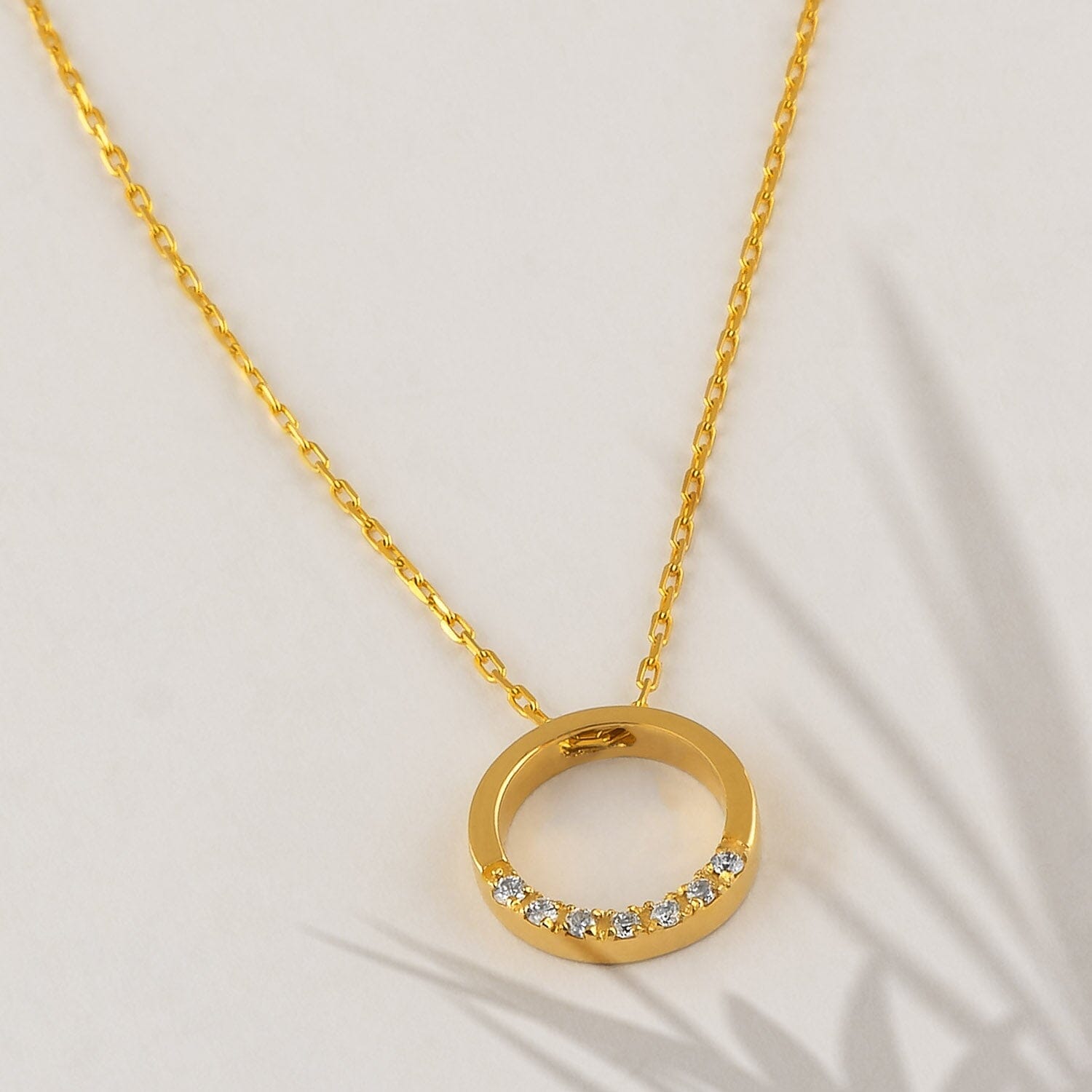 Diamond Ring Necklace in 14k Solid Gold - JCarat