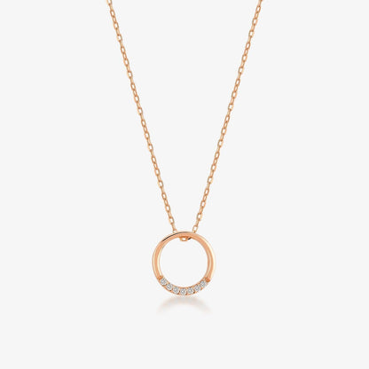 Diamond Ring Necklace in 14k Solid Gold - JCarat