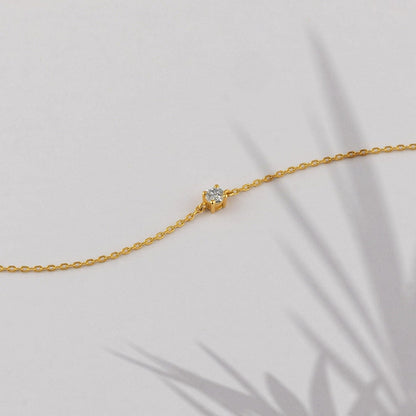 Diamond Solitaire Bracelets in 14k Solid Gold - JCarat