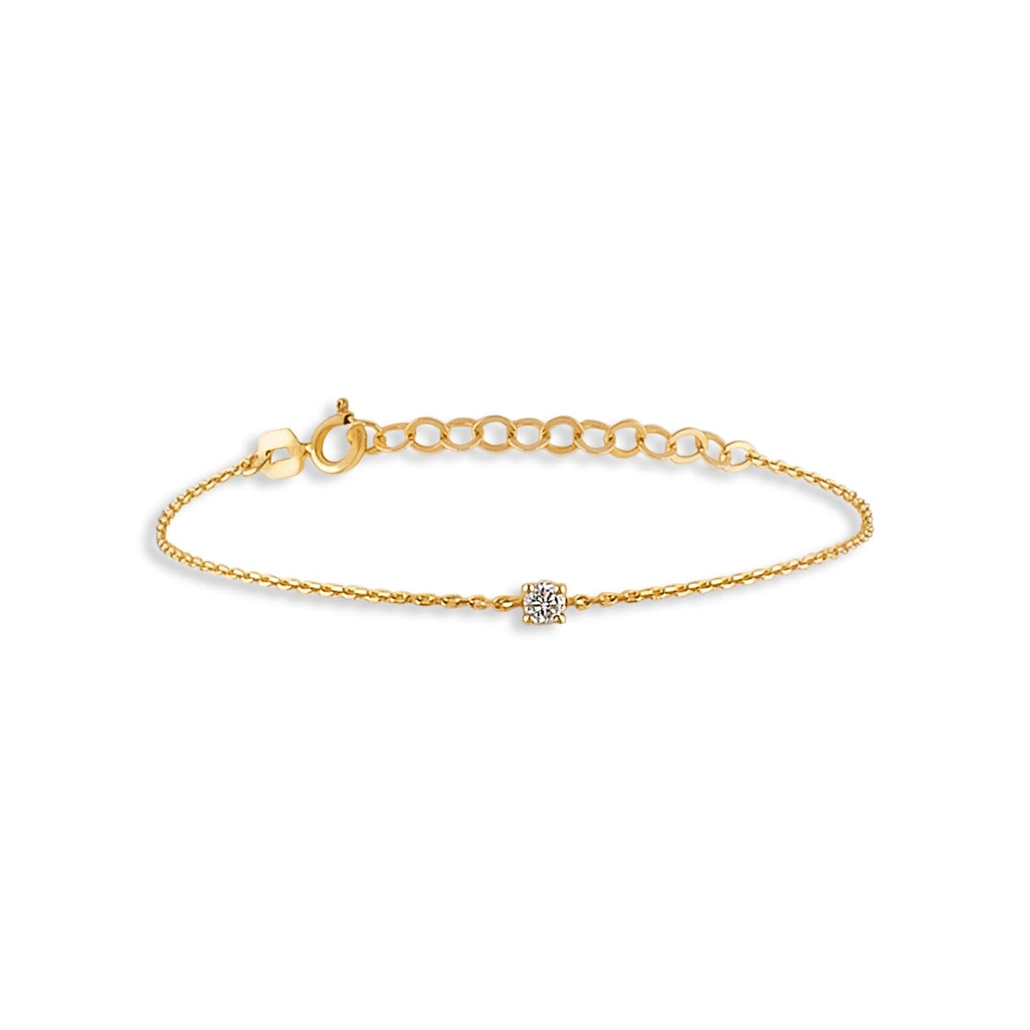 Diamond Solitaire Bracelets in 14k Solid Gold - JCarat