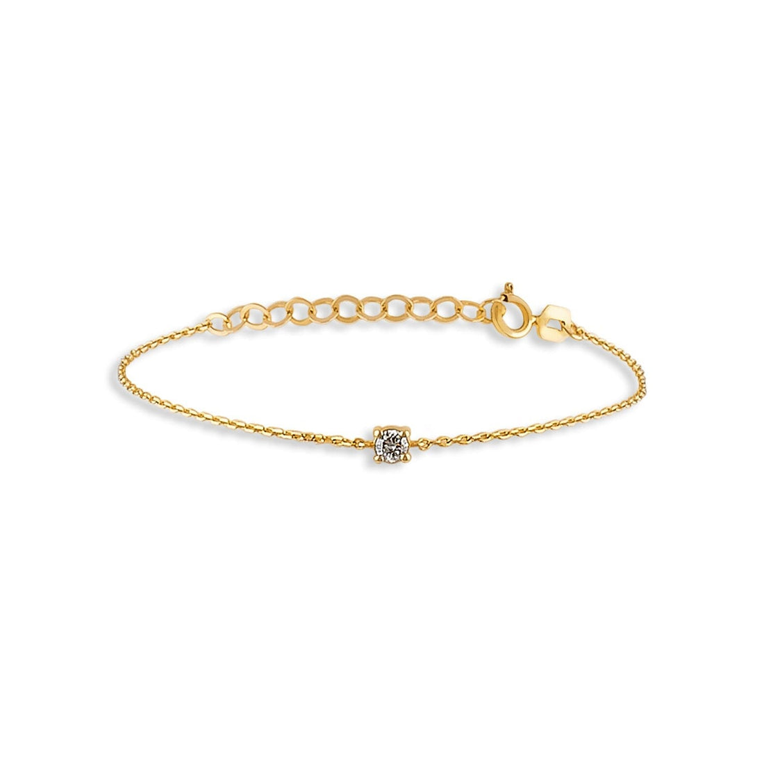 Diamond Solitaire Bracelets in 14k Solid Gold - JCarat