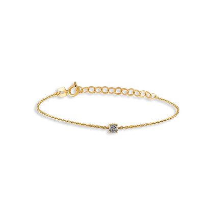 Diamond Solitaire Bracelets in 14k Solid Gold - JCarat