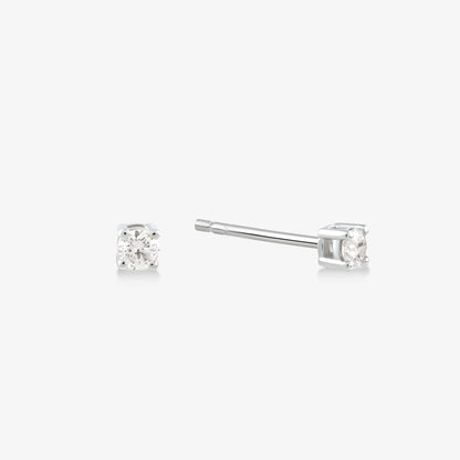 Diamond Solitaire Earrings in 14k Solid Gold - JCarat