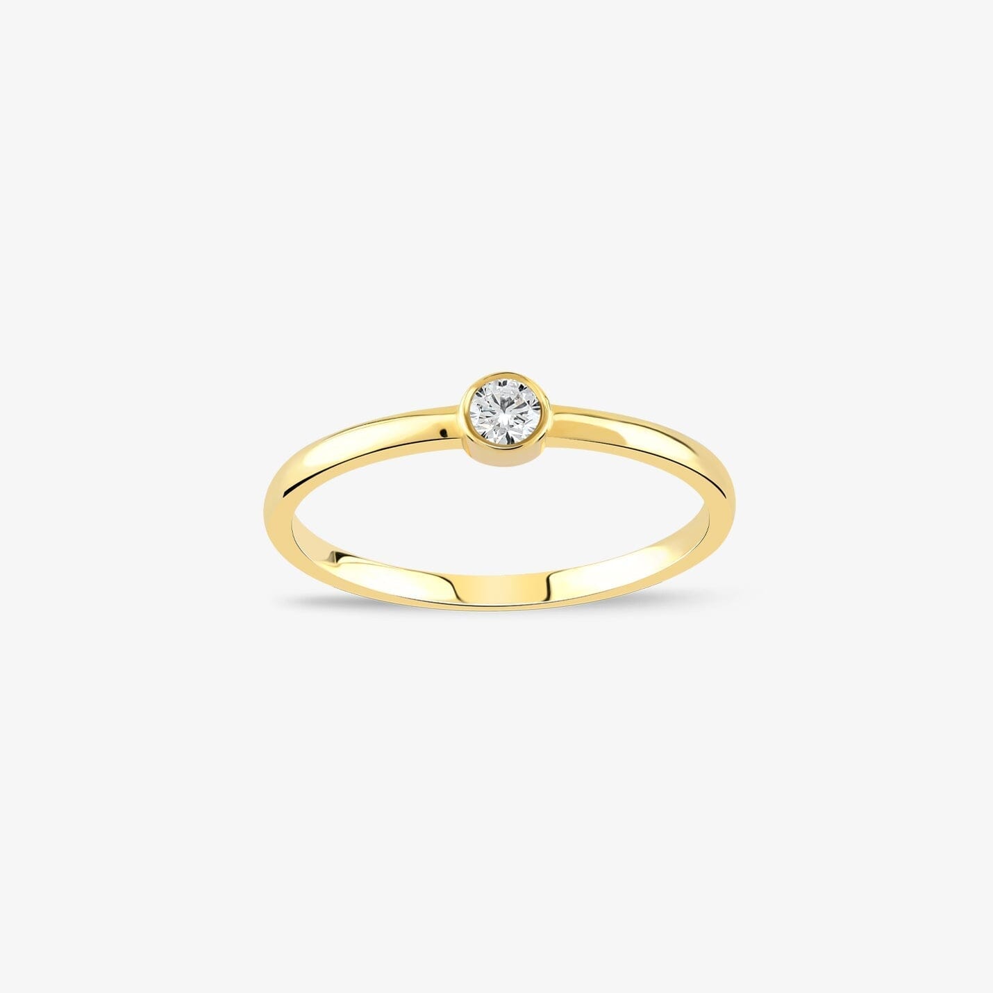 Diamond Solitaire Rings in 14k Solid Gold - JCarat