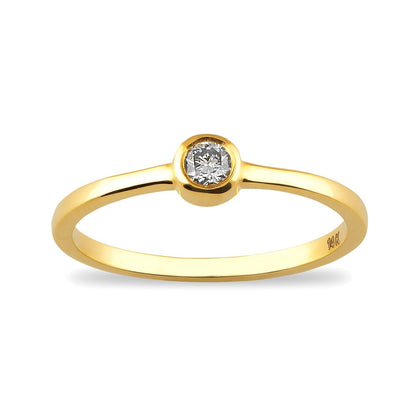 Diamond Solitaire Rings in 14k Solid Gold - JCarat