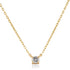 Diamond Square Solitaire Necklaces in 14k Solid Gold - JCarat