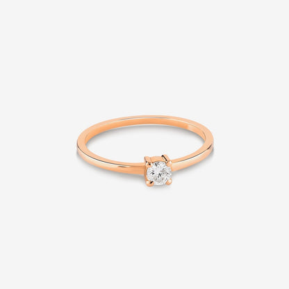 Diamond Square Solitaire Rings in 14k Solid Gold - JCarat