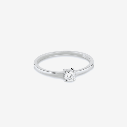 Diamond Square Solitaire Rings in 14k Solid Gold - JCarat