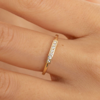 Diamond Stacker Ring in 14k Solid Gold - JCarat