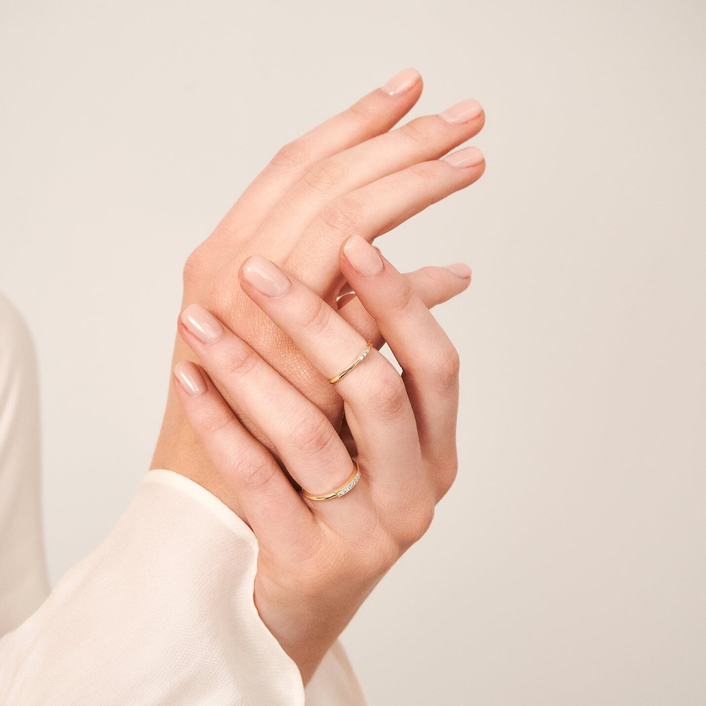 Diamond Stacker Ring in 14k Solid Gold - JCarat