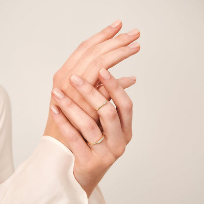 Diamond Stacker Ring in 14k Solid Gold - JCarat