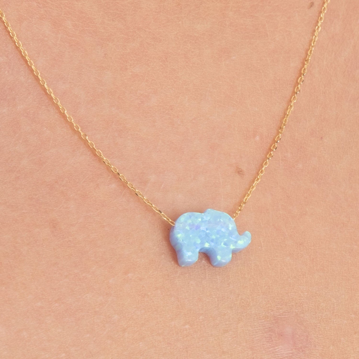 Elephant Necklace in 14k Solid Gold - JCarat