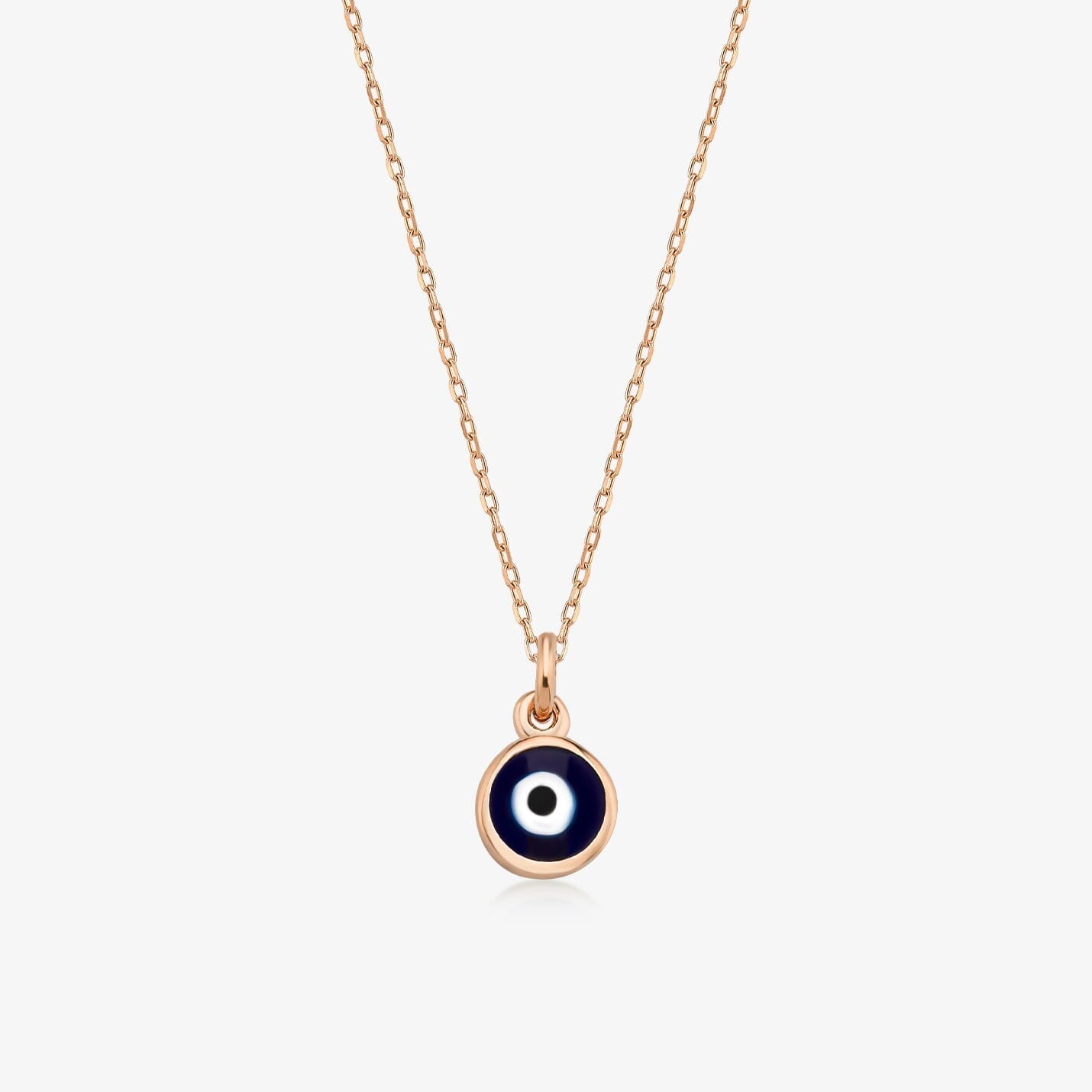 Evil Eye Bead Necklace in 14k Solid Gold - JCarat