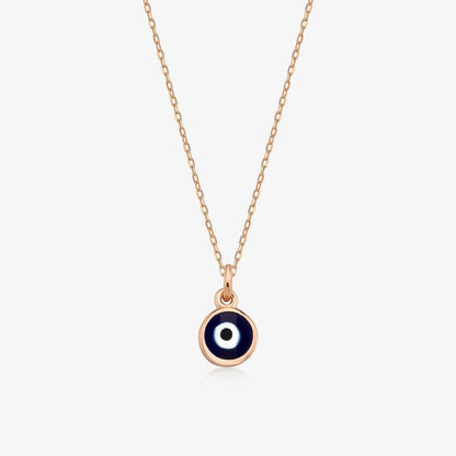 Evil Eye Bead Necklace in 14k Solid Gold - JCarat